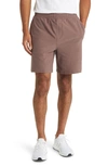 Beyond Yoga Take It Easy Sweat Shorts In Truffle Heather