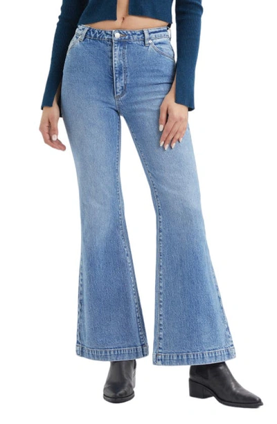 Rolla's East Coast Ankle Flare Jeans In Salty Blue