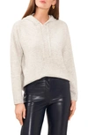 Vince Camuto Jersey Knit Hooded Sweater In Silver Heather