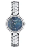 Tissot Flamingo Black Mother-of-pearl Bracelet Strap Watch, 30mm In Blue Mother Of Pearl