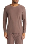 Beyond Yoga Featherweight Always Beyond Long Sleeve Performance T-shirt In Truffle Heather