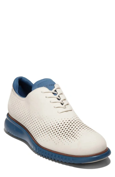 Cole Haan 2.zerogrand Laser Wing Oxford In Birch Nubuck / Ensign Blue