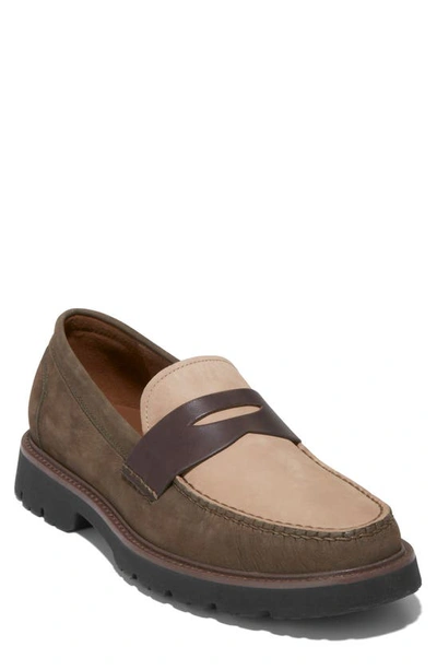 Cole Haan American Classics Penny Loafer In Ch Deep Olive/ Ch Dark Latte
