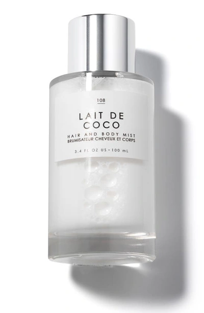 Le Monde Gourmand Lait De Coco Hair & Body Mist In Transparent