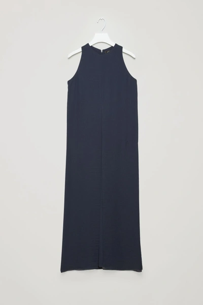 Cos Sleeveless Dress With Slits In Blue