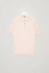 Cos Silk-cotton Polo Shirt In Pink