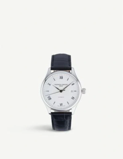 Frederique Constant 303ms5b6 Classic Index Automatic Stainless Steel And Leather Strap Watch