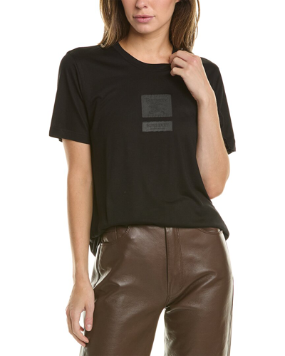 Burberry Ekd Silk-blend T-shirt In Black