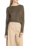 Vince Linen Pullover In Ice