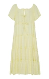 Innika Choo Peasant Cotton Dress In Yellow