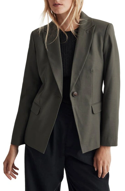 Madewell Waisted Blazer In Roasted Olive