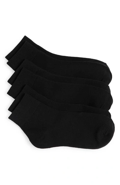 Nordstrom 3-pack Everyday Quarter Socks In Black