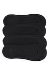 Nordstrom 4-pack Bonded No-show Socks In Black