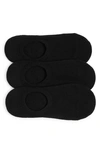 Nordstrom 3-pack Everyday No-show Socks In Black
