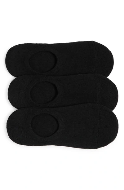 Nordstrom 3-pack Everyday No-show Socks In Black
