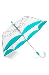 Shedrain Clear Dome Bubble Umbrella In Turquoise