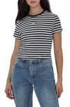 Guess Originals Go Core Stripe Baby Tee In White