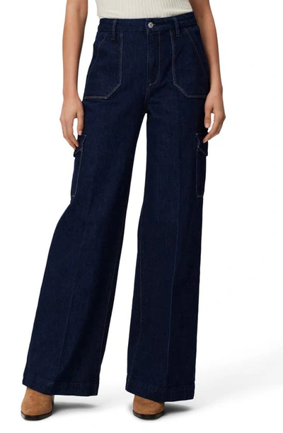 Paige Harper High Waist Wide Leg Cargo Jeans In Raelynn