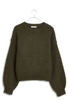 Madewell Wedge Sweater In Heather Dark Olive