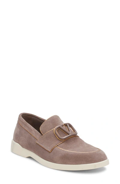 Valentino Garavani Leisure Flows Loafer In Clay/antique Bras