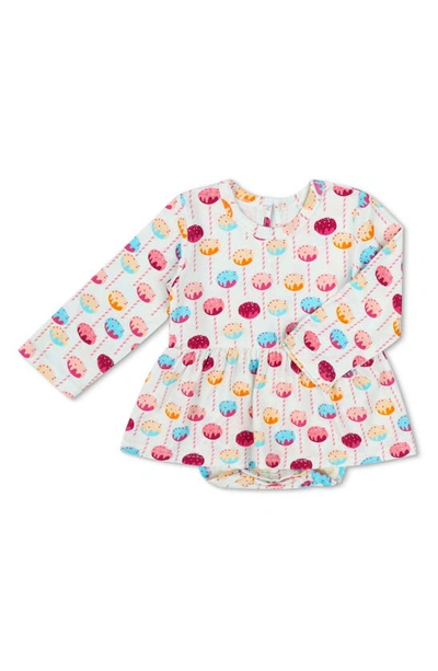 Bestaroo Babies' Sweet Treats Print Skirted Bodysuit In Pink