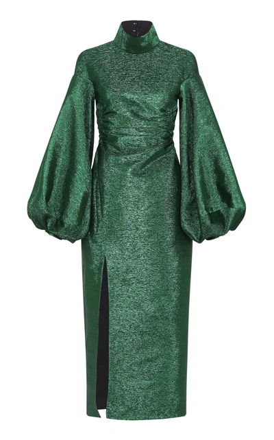 Camilla And Marc Gesa Metallic Midi Dress In Green ModeSens