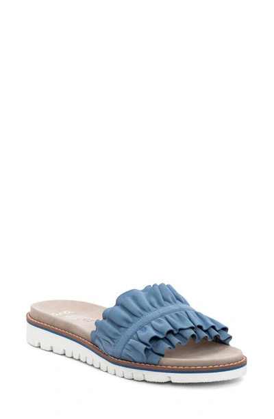 Ara Keyes Slide Sandal In Cool Blue