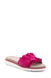 Ara Keyes Slide Sandal In Fuchsia