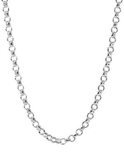 Jet Set Candy Rolo Chain Necklace, 30 In Silver