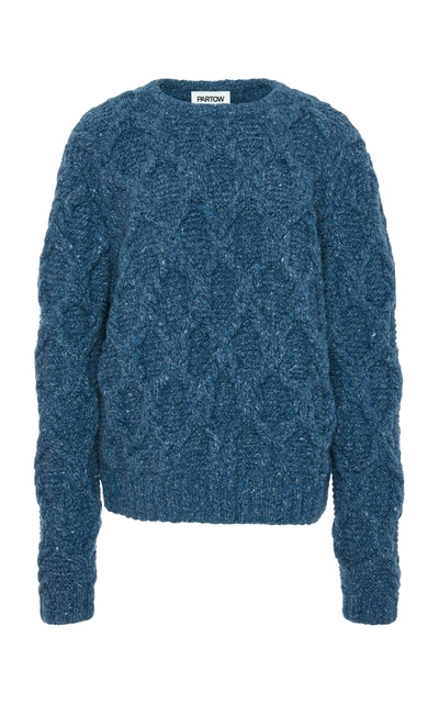 Partow M'onogrammable Carson Sweater In Blue