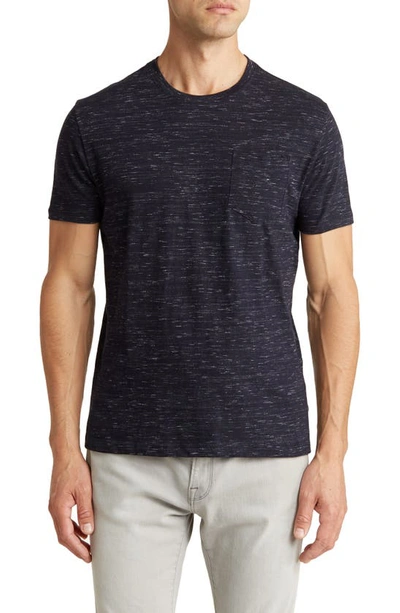 Slate & Stone Short Sleeve Pocket T-shirt In Navy Melange