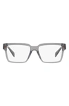 Versace 55mm Rectangular Optical Glasses In Opal Grey