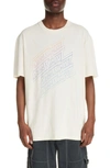 Isabel Marant Hugo Distressed Cotton Logo Graphic T-shirt In White