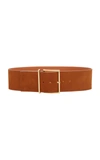 Maison Boinet Exclusive Wide Nubuck Leather Waist Belt In Brown