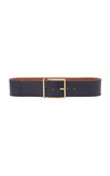 Maison Boinet Exclusive Leather Waist Belt In Navy
