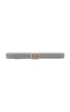 Maison Boinet Exclusive Reversible Leather Belt  In Grey