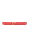 Maison Boinet Exclusive Reversible Leather Belt  In Red