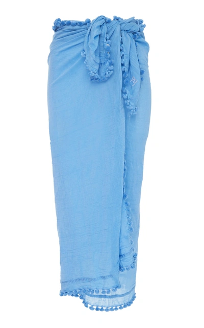 Matta M'o Exclusive Monogrammable Dupatta Sarong In Blue