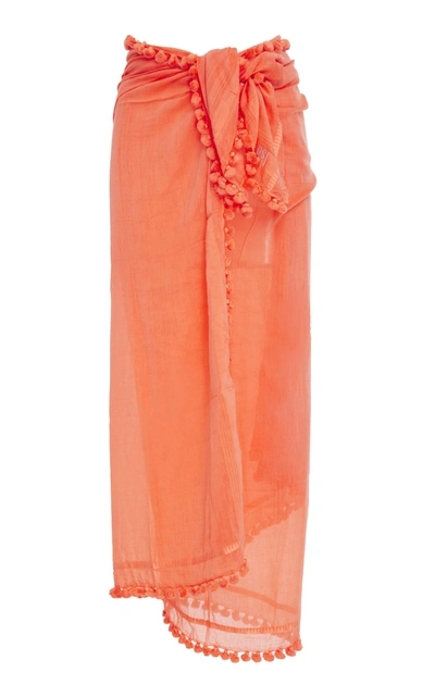 Matta M'o Exclusive Monogrammable Dupatta Sarong In Orange