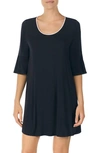 Kate Spade Bell Cuff Sleep Shirt In Black