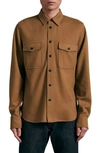 Rag & Bone Icons Jack Wool Button-up Shirt In Brown