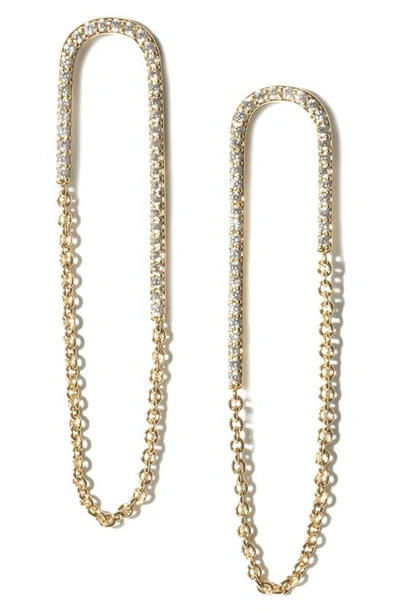 Miranda Frye Jolene Crystal Chain Drop Earrings In Gold