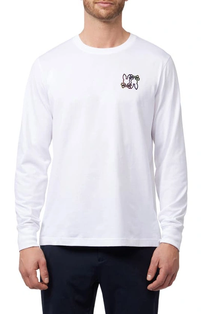 Psycho Bunny Colton Long Sleeve Cotton Graphic T-shirt In White