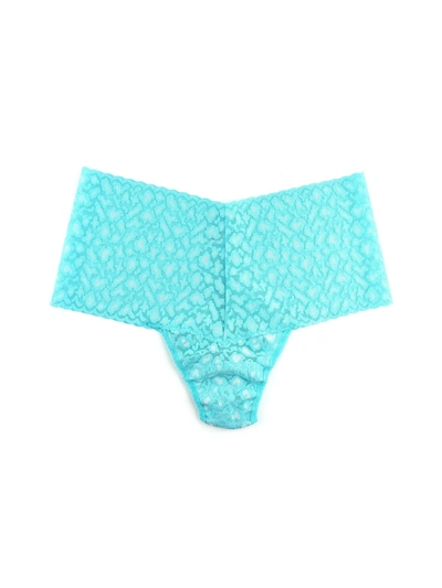 Hanky Panky Cross-dyed Leopard Retro Thong In White