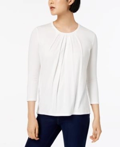 Weekend Max Mara Multic Pleated Top In White