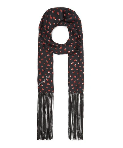 Lily And Lionel Girl Crush Skinny Scarf In Black
