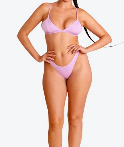 Bromelia Swimwear Valentina Triangle Top In Lilac In Blue