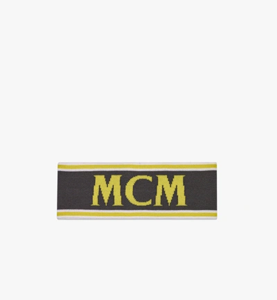 Mcm Classic Logo Headband In Grey