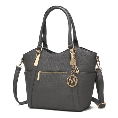 Mkf Collection By Mia K Hazel Vegan Leather Women's Tote Handbag In Grey