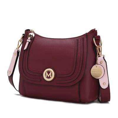Mkf Collection By Mia K Maggie Vegan Leather Crossbody Handbag In Red